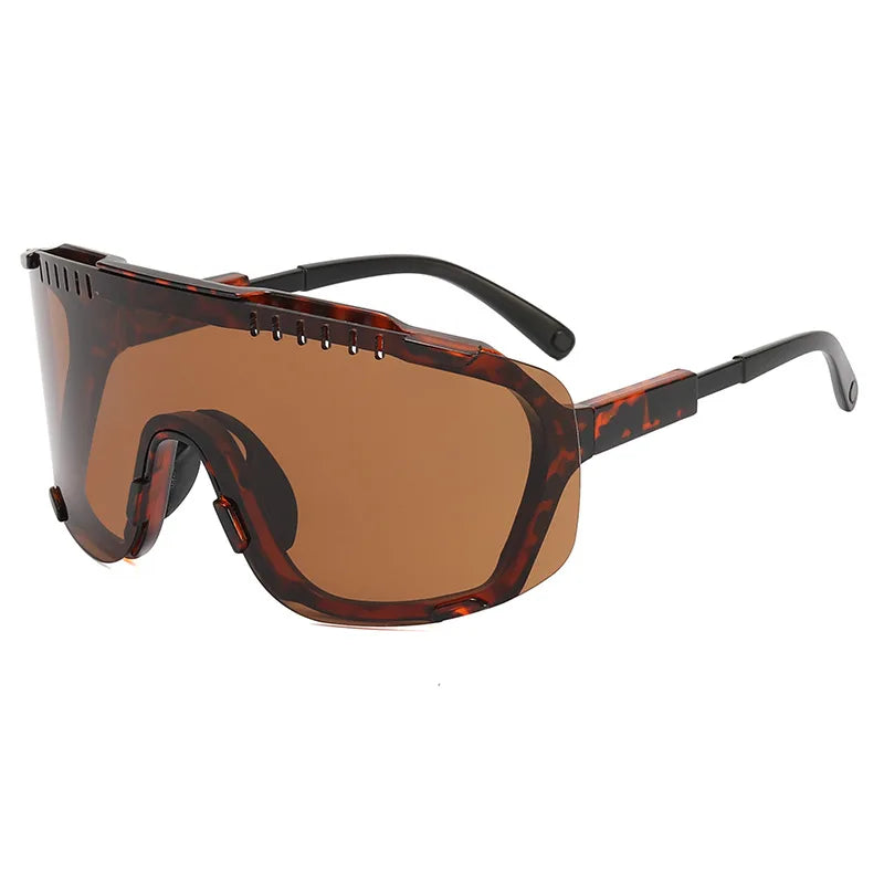 Sports Sunglasses Men Cycling Glasses Mirrored Outdoor Goggles Wrapped Anti-UV Riding Shades Eyewear Windproof Riding Eyeglasses