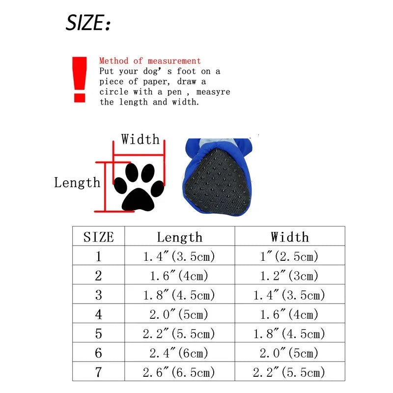 Dog Shoes Boots & Paw Protector, Anti-Slip Sole Winter Cat Booties with Reflective Straps Pet Snow for Small Medium 4PCS Pink Bl