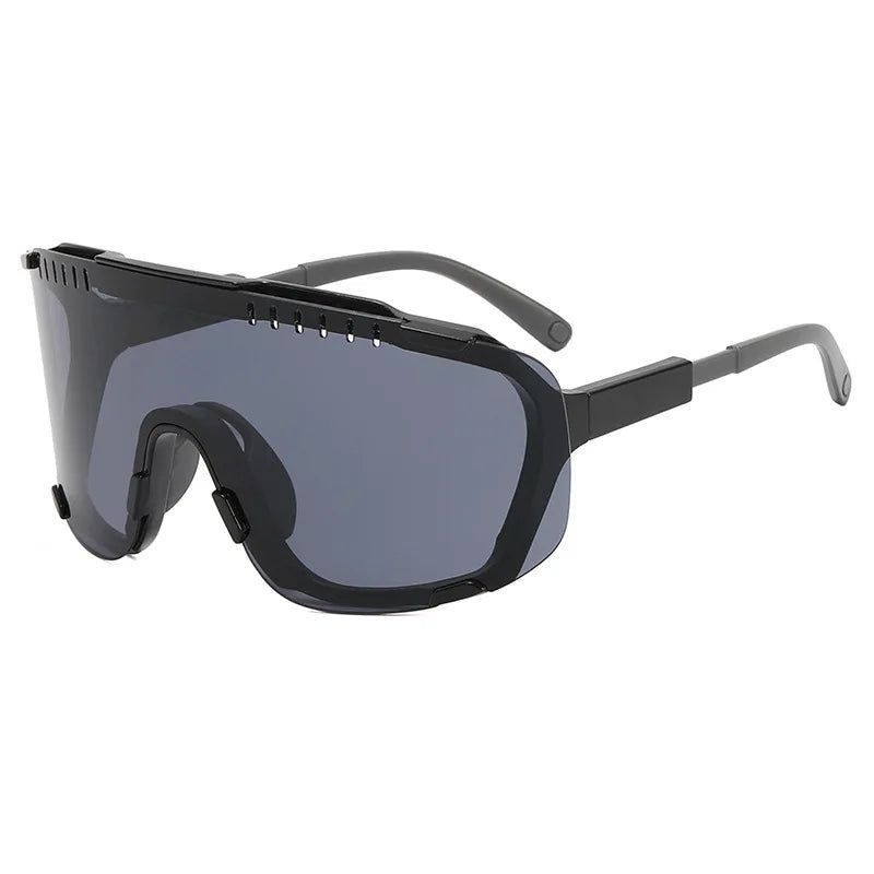 Sports Sunglasses Men Cycling Glasses Mirrored Outdoor Goggles Wrapped Anti-UV Riding Shades Eyewear Windproof Riding Eyeglasses